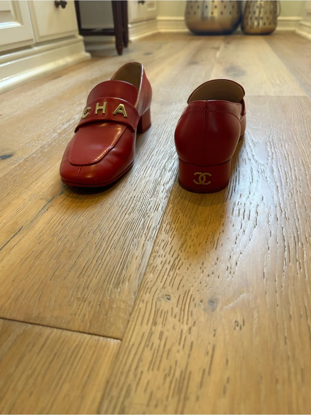CHANEL loafers.